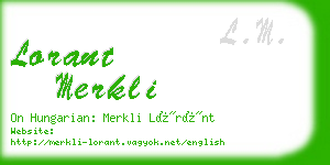 lorant merkli business card